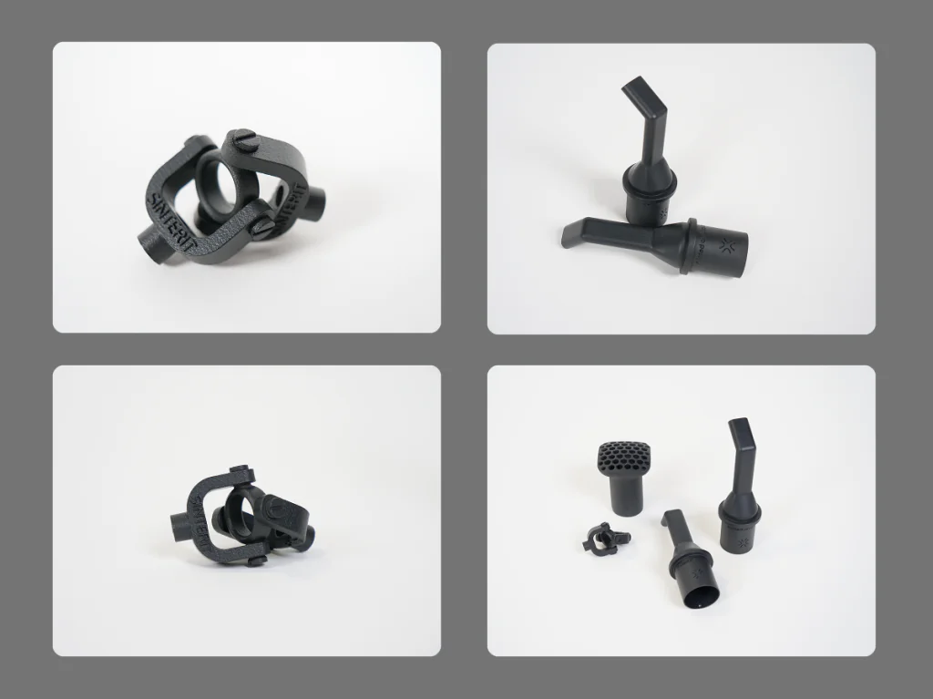 Vapor smoothed SLS parts printed from PA12 ECO recycled PA12 powder