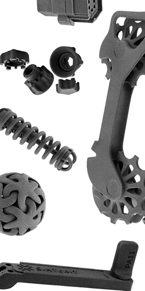 SLS 3D printed parts