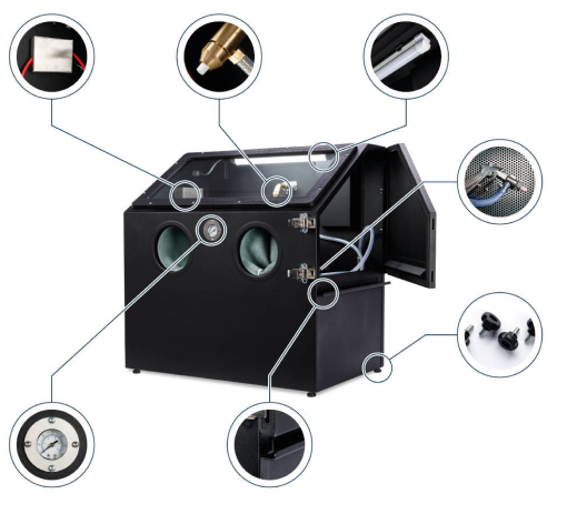 Cabine de microbillage Sinterit Sandblaster