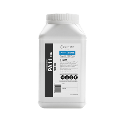 Sinterit PA11 ESD Fresh powder container – polyamide 11 material for electrostatic discharge protection