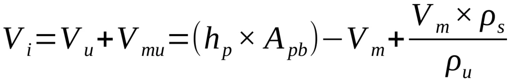 Calculating the initial amount of powders