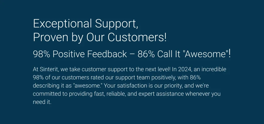 Exceptional Support - Siterit's customers ratings