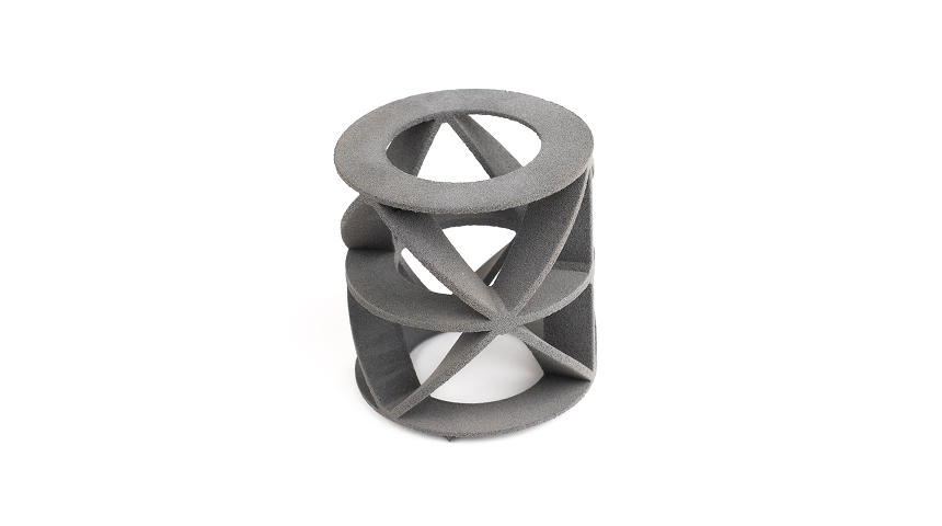 Cylindrical 3D printed structure with internal supports