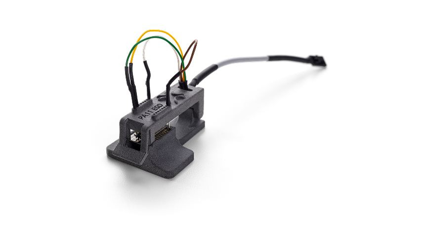 3D printed electronic component housing with wires