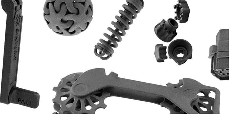 SLS 3D printed parts